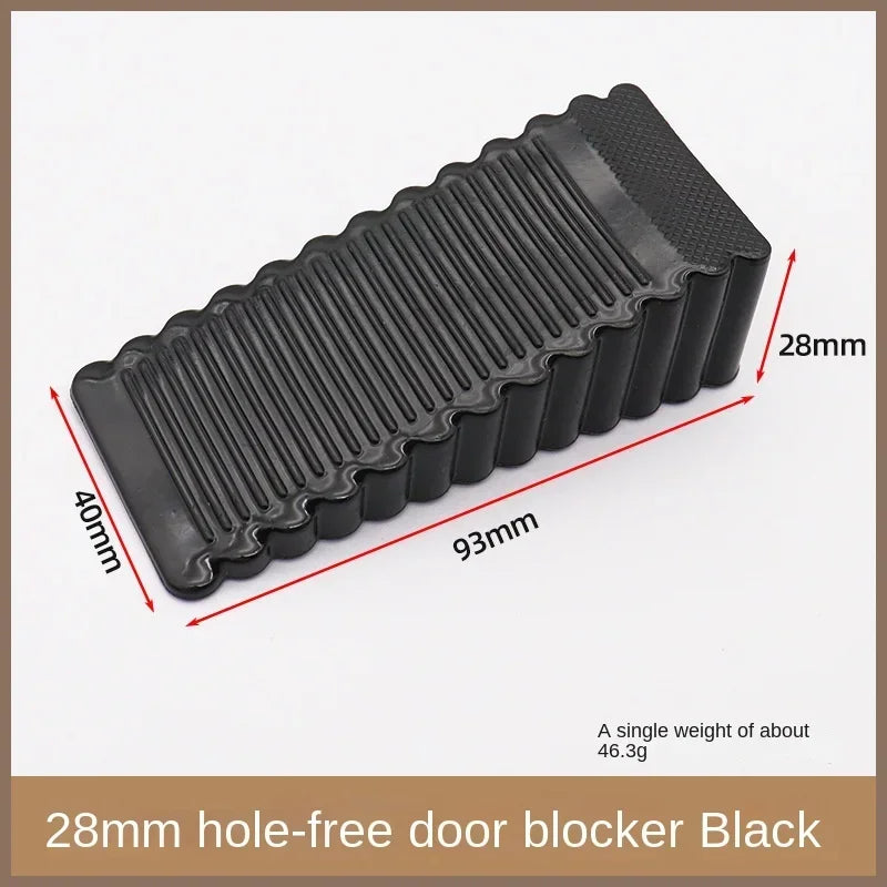 Reusable Door Stops Rubber Door Stoppers Safety Bumpers Home Improvement Offices Storms Rear Retainers Stopper Front Stoppper Peaceful Pleasures Health and Wellness L-black