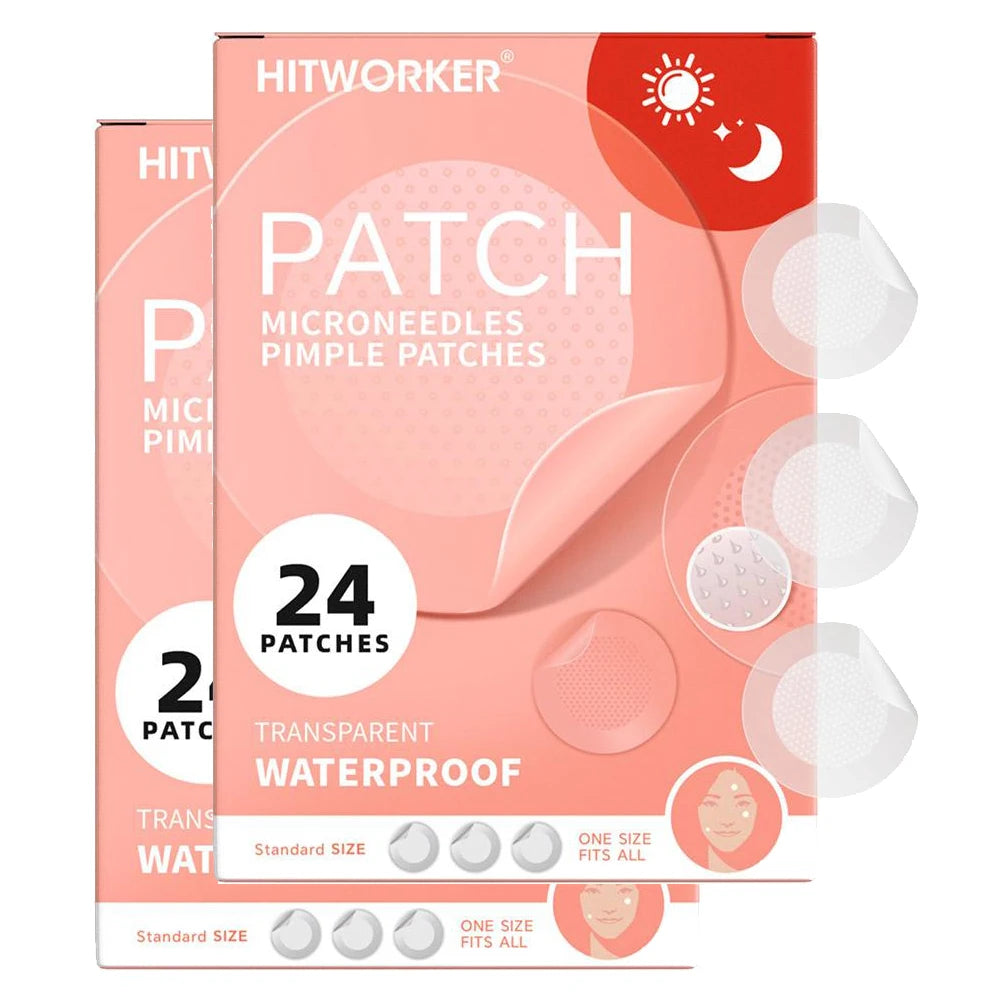 Micro Needle Pimple Patches – 2-Pack Hydrocolloid Acne Patches for Overnight Blemish Treatment Peaceful Pleasures Health and Wellness pack of 2