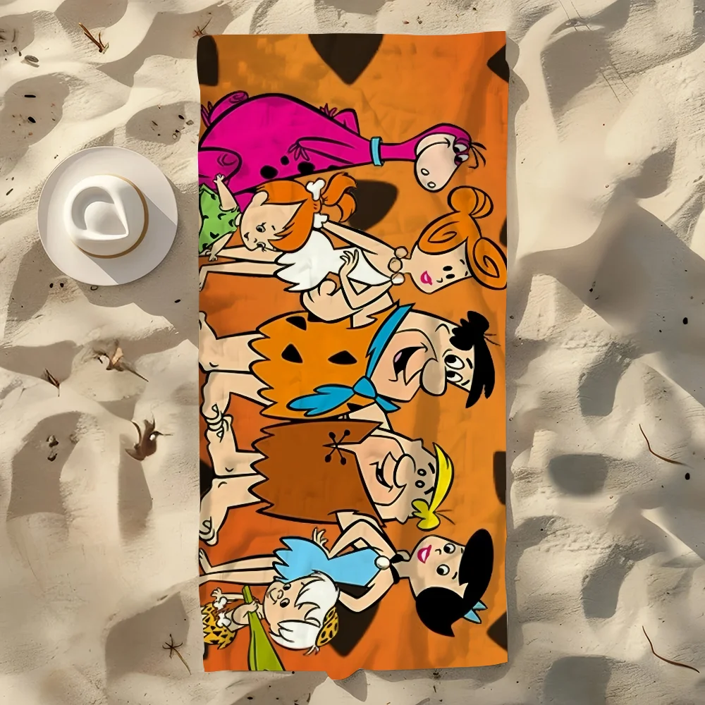 Flintstones Cartoon Beach Towel | Quick Dry Soft Pool Towel