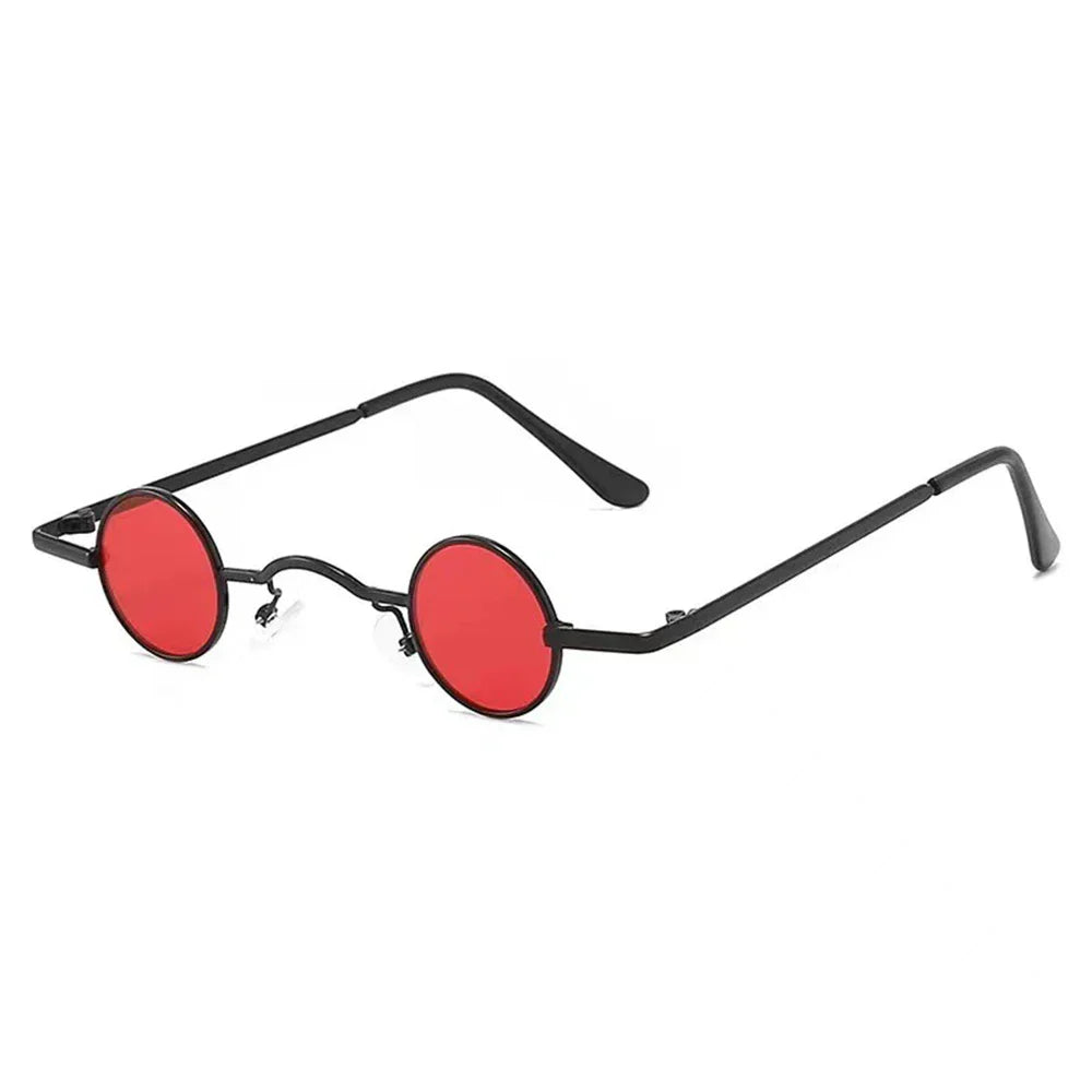 Small Round Sunglasses UV400 Metal Frame – Unisex Hip Hop Shades