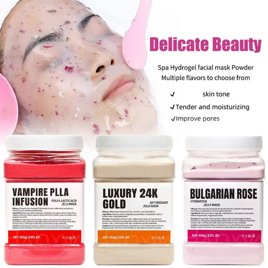 Rose Jelly Mask Powder – Hyaluronic Acid & Vitamin C, 650g Jelly Face Mask Peaceful Pleasures Health and Wellness