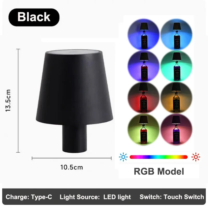 Rechargeable Table Lamp LED Touch Sensor Desktop Night Light Wireless Reading Lamp for Restaurant Hotel Bar Bedroom Decor Light Peaceful Pleasures Health and Wellness
