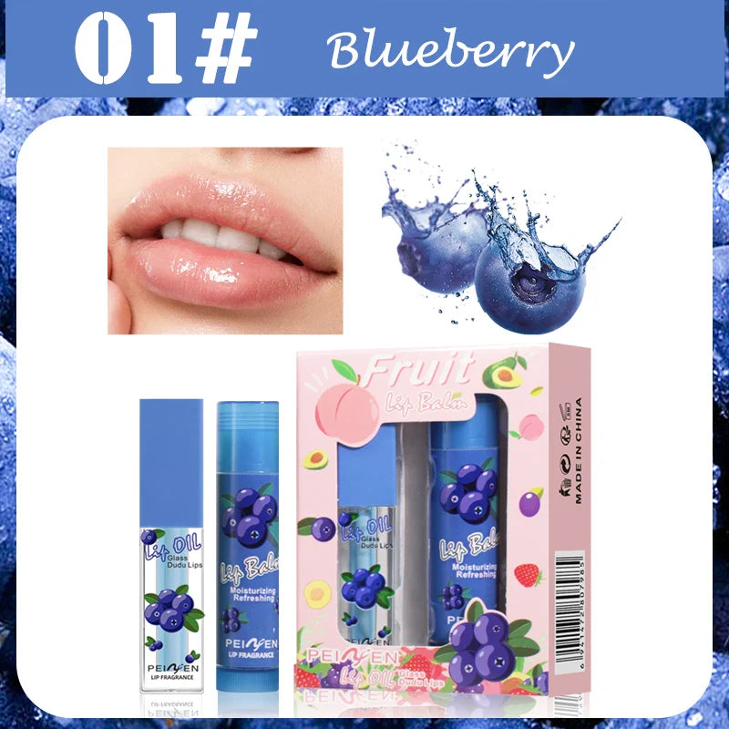 Fruit Lip Oil Set – Moisturizing Nourishing Lip Care Gift