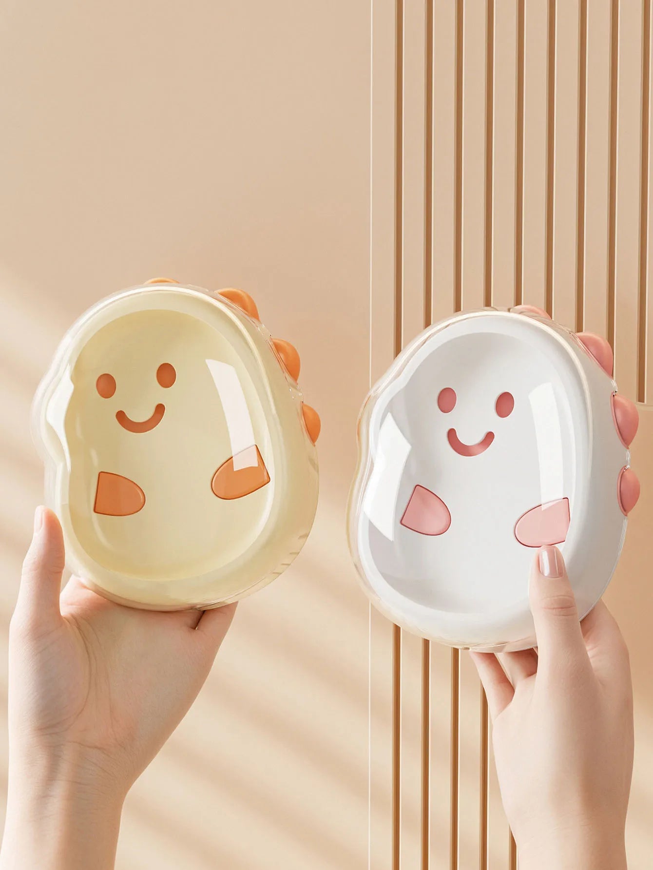 1PCS Plastic Cute Cartoon Double-Layer Soap Box with Lid - Drainage Soap Holder for Home, Bathroom Countertop Soap Container Peaceful Pleasures Health and Wellness