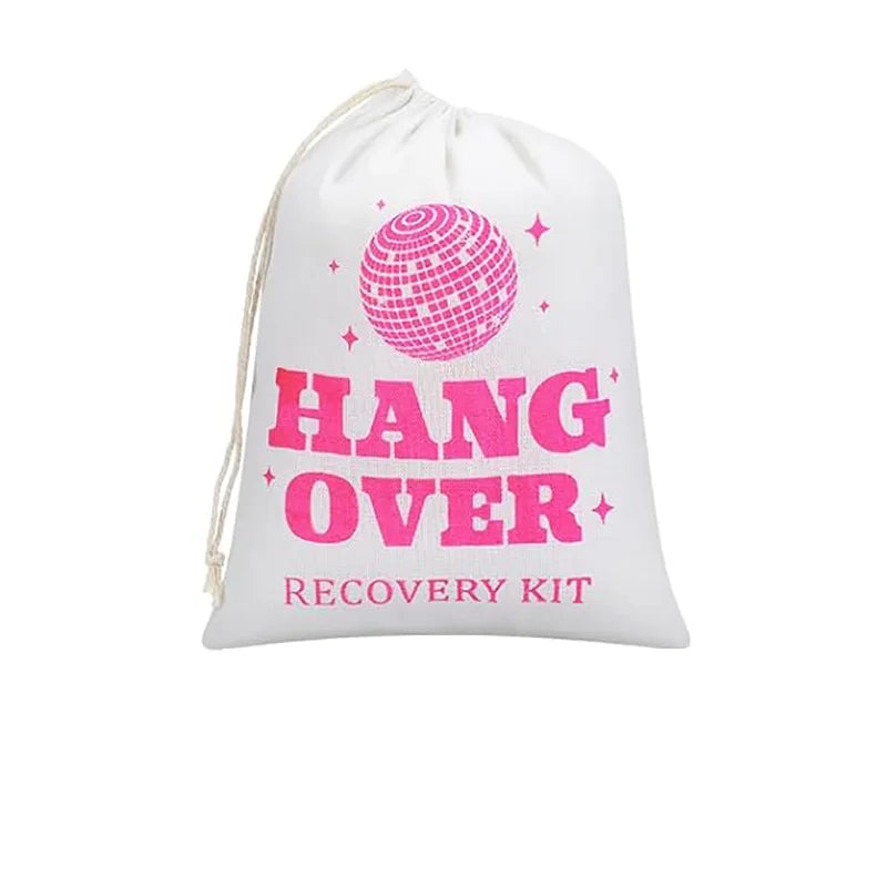 Disco Cowgirl Bachelorette Hangover Recovery Kit Bags 5pcs
