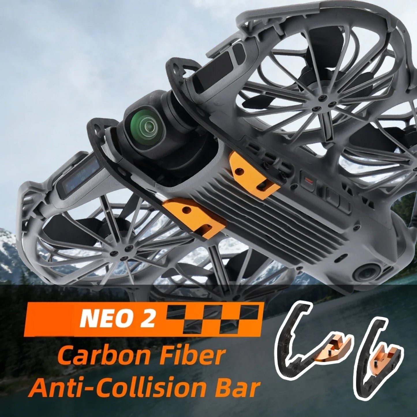 Lightweight Design For DJI NEO2 Gimbal Protection Bar Lens Bumper Carbon Fiber Impact Protection Accessories Peaceful Pleasures Health and Wellness