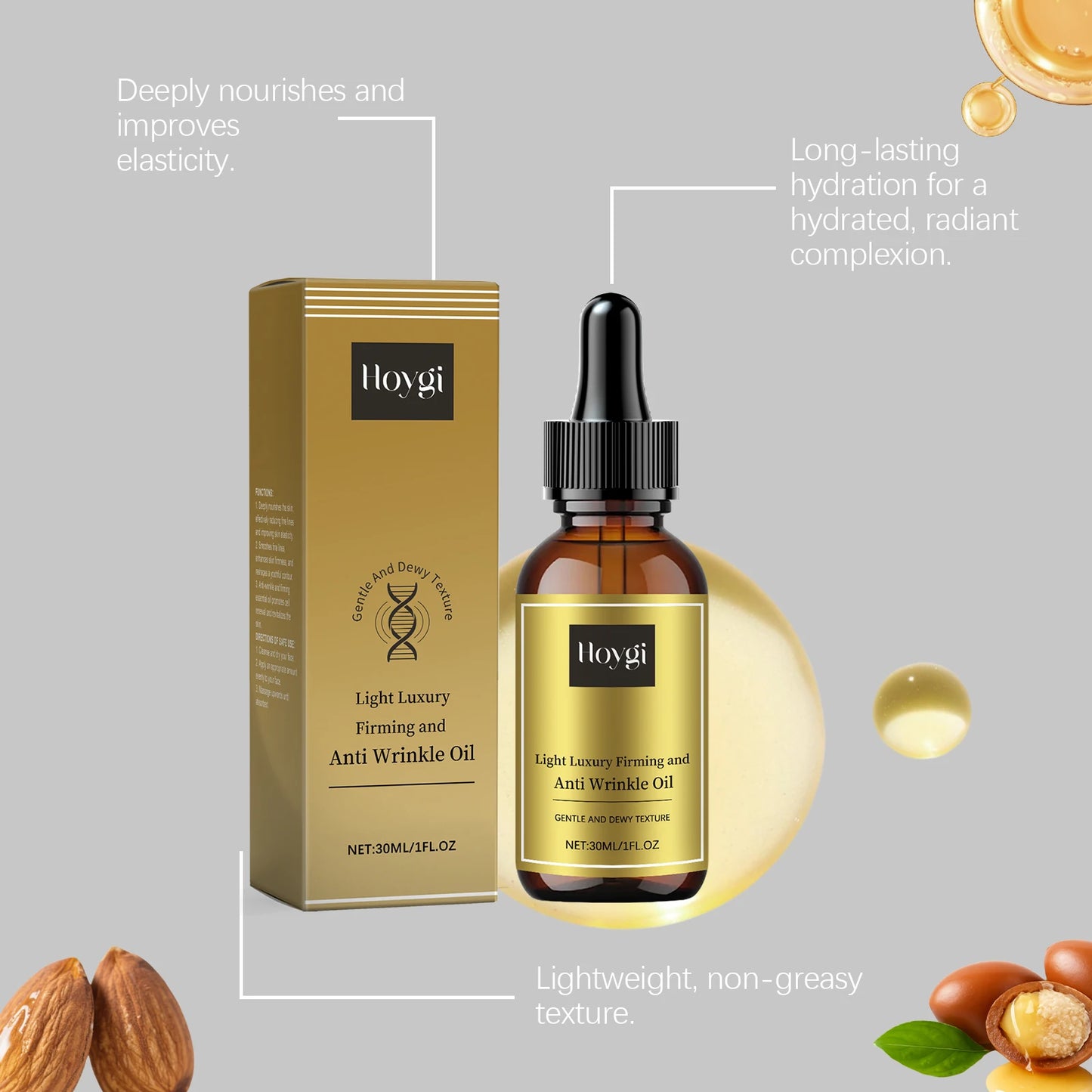 Hoygi Firming Face Oil Serum – Anti-Wrinkle & Brightening 30ml