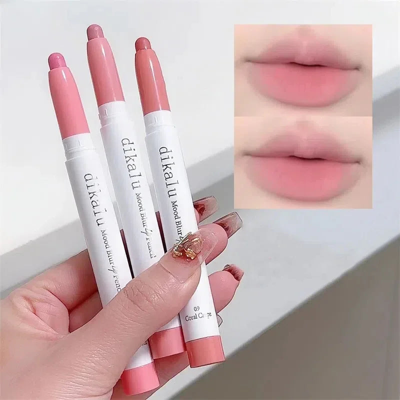 Waterproof Matte Lip Liner Pencil – Nude & Coral Pink, Long-Lasting