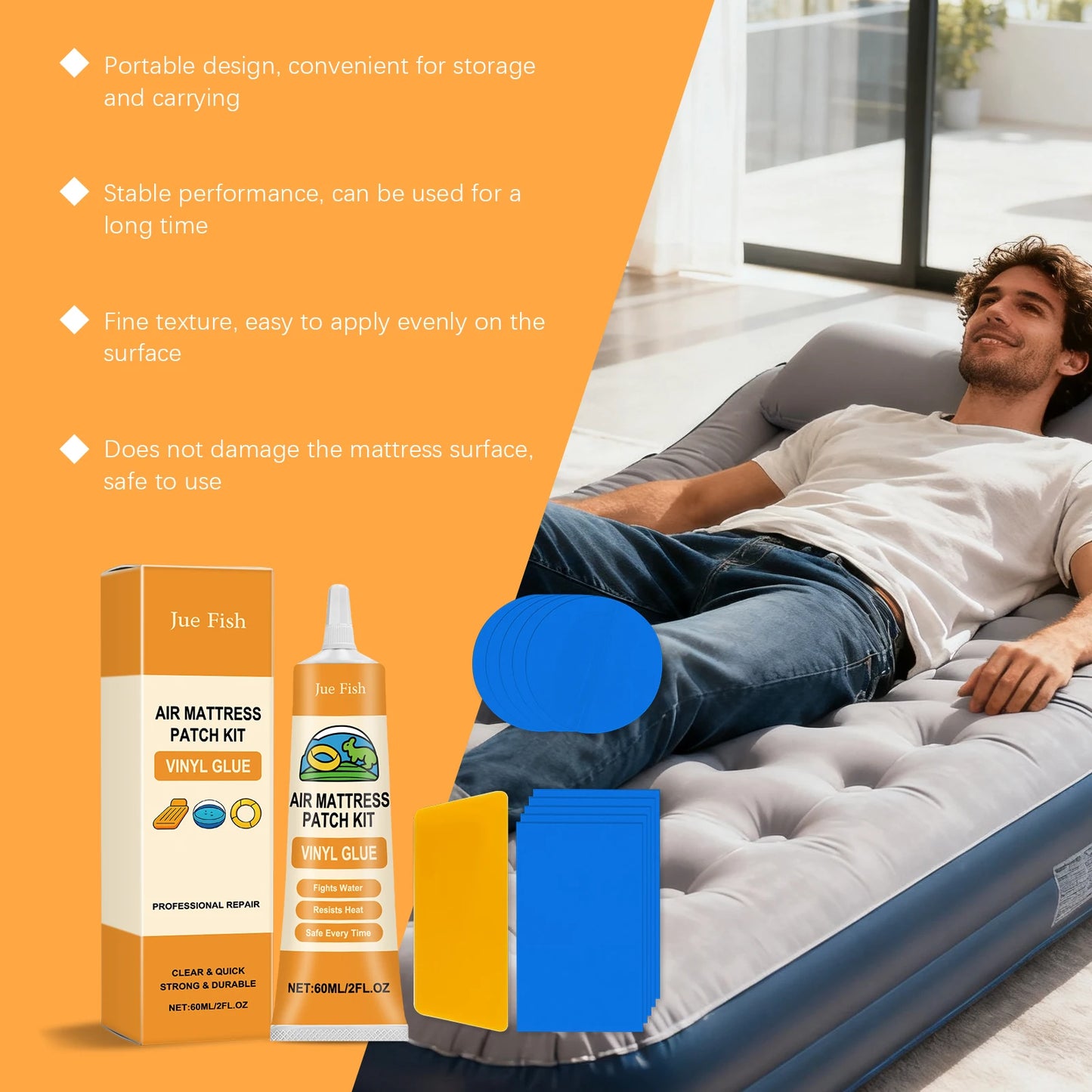 60ml Inflatable Mattress Repair Kit | Waterproof Patch Adhesive