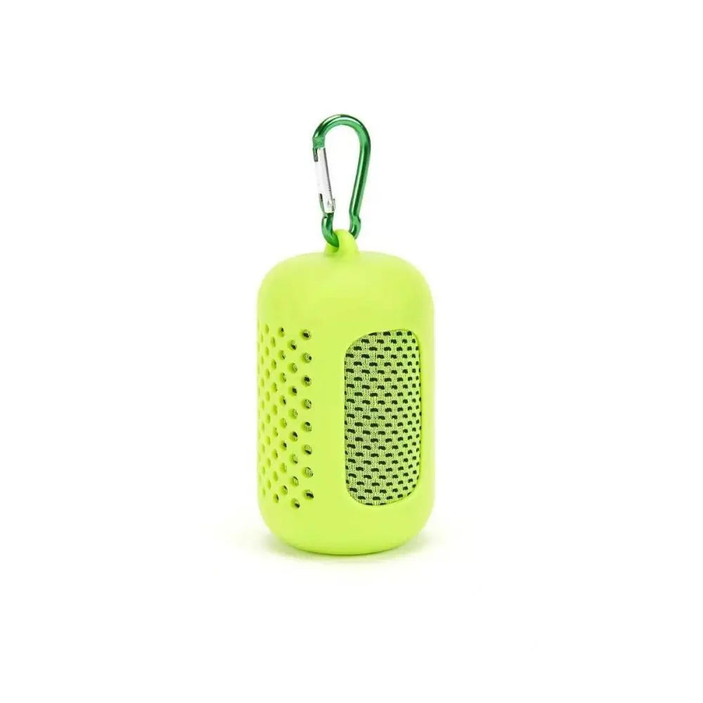 High Quality Mini Quick Dry Fitness Cool Towel Silica Gel Microfiber Sports Quick Dry Cool Towel Towel Silicone Bag Sports Peaceful Pleasures Health and Wellness Green
