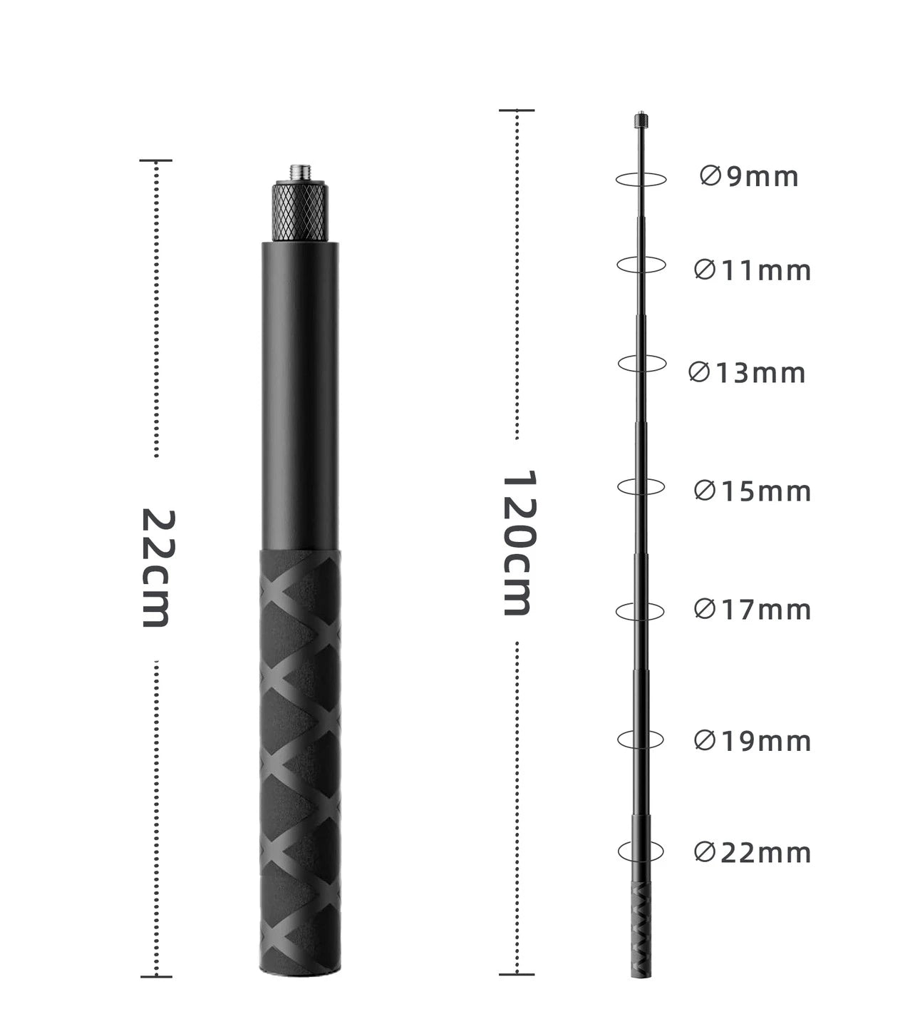Rotating Handle Suitable For DJI OSMO360 Camera Suitable For Insta360 X4 X5 Selfie Stick Handle +120cm Selfie Stick Peaceful Pleasures Health and Wellness