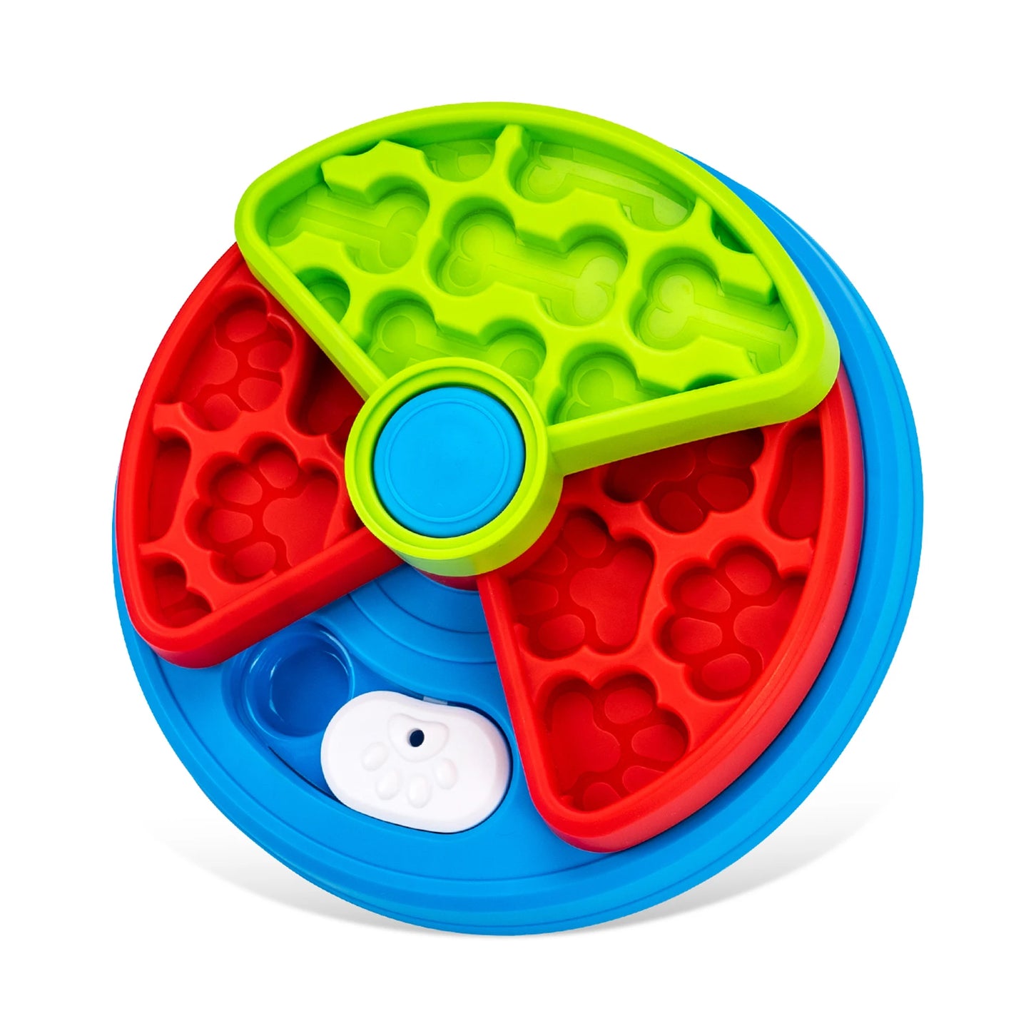 2-Layers Dog Puzzle Toys Slow Feeder Food Dispenser Interactive