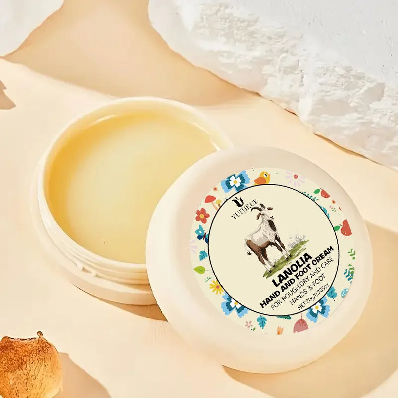 LANOLIA 20g Hand & Foot Cream Deep Moisturizer for Rough Dry Cracked Skin Natural Lanolin Fast Absorption Peaceful Pleasures Health and Wellness
