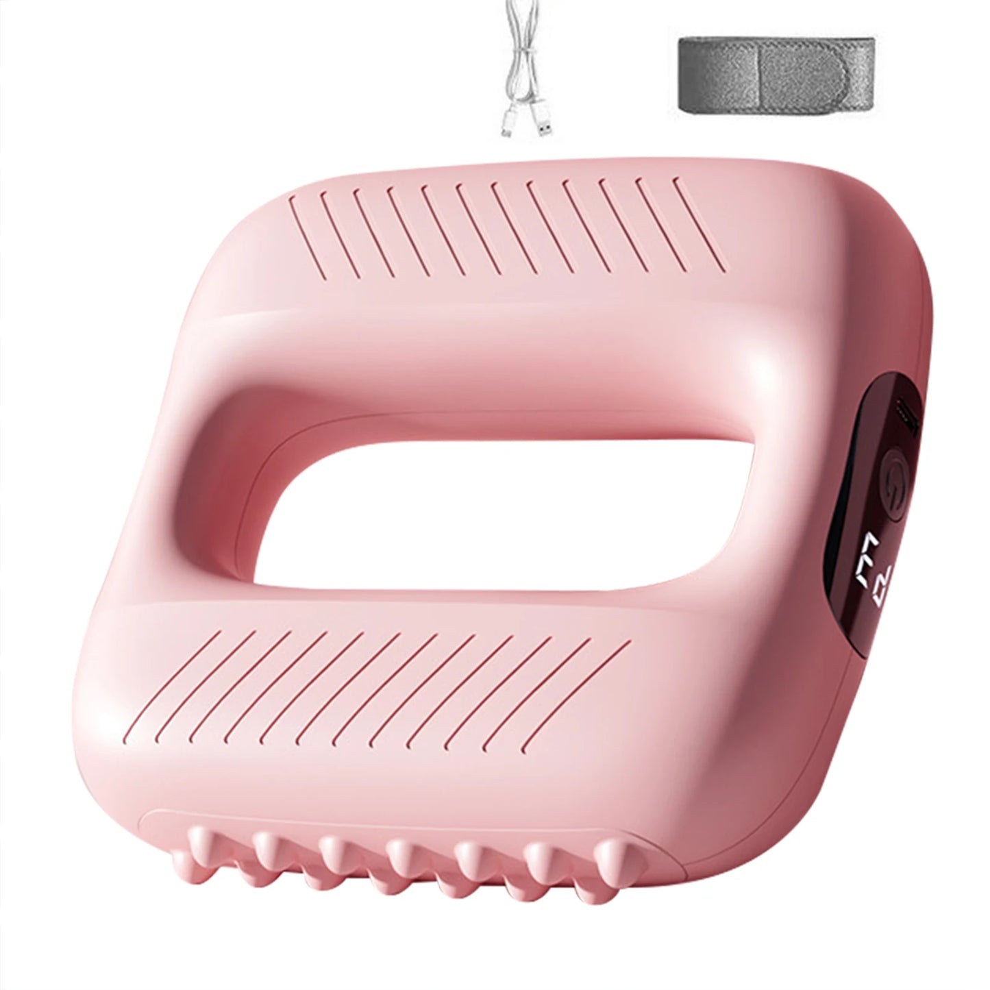 High-Intensity Fascia Rings Massager Cordless Mini With Belt Portable Deep Tissue Adjustables Vibration Massagers For Women Peaceful Pleasures Health and Wellness Pink As Shown