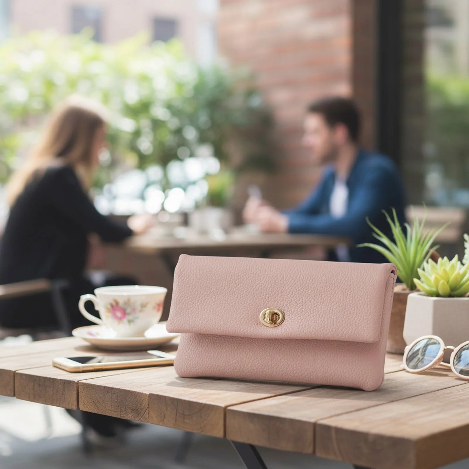 Long Wallet For Women With Snap Closure Large Capacity Purse Multi Pocket Clutch Handbag Pure Color Fashion Accessory Peaceful Pleasures Health and Wellness