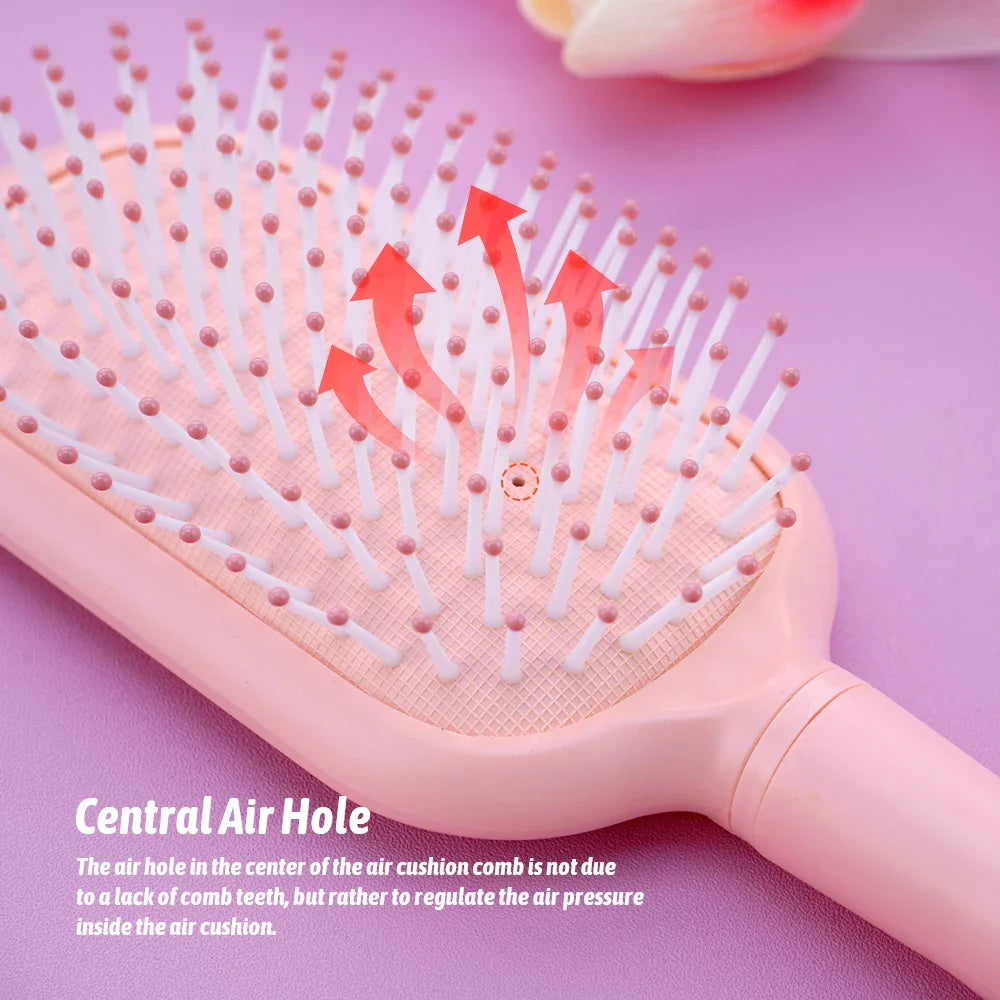 Mini Air Cushion Detangling Hairbrush – Anti-Static Massage Comb