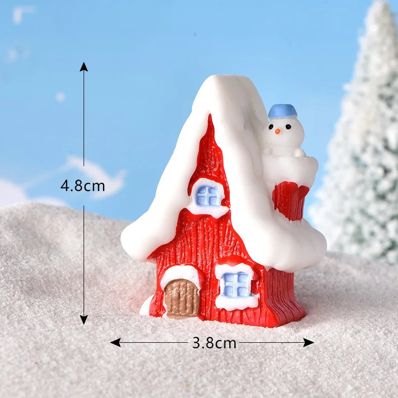 1Pcs Mini Christmas Decoration Santa Claus Snowman Moon Star Miniatures for Terrarium, Fairy Garden Figurines Home Decoration Peaceful Pleasures Health and Wellness 17