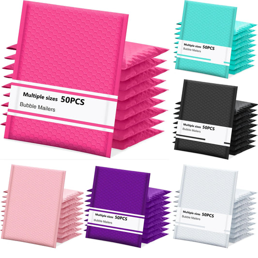 Multi Colors Bubble Mailer Padded Mailing Envelopes Poly Packaging Peaceful Pleasures Health and Wellness