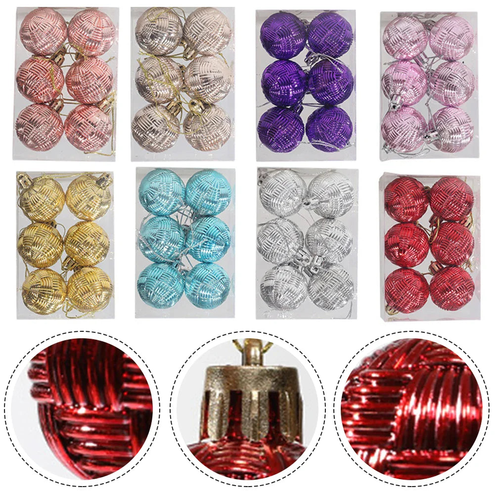 6-Pack Shatterproof Christmas Ball Ornaments – Mixed Baubles