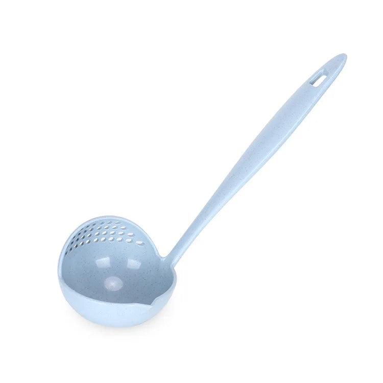 2-in-1 Long Handle Soup Spoon & Strainer Colander Ladle