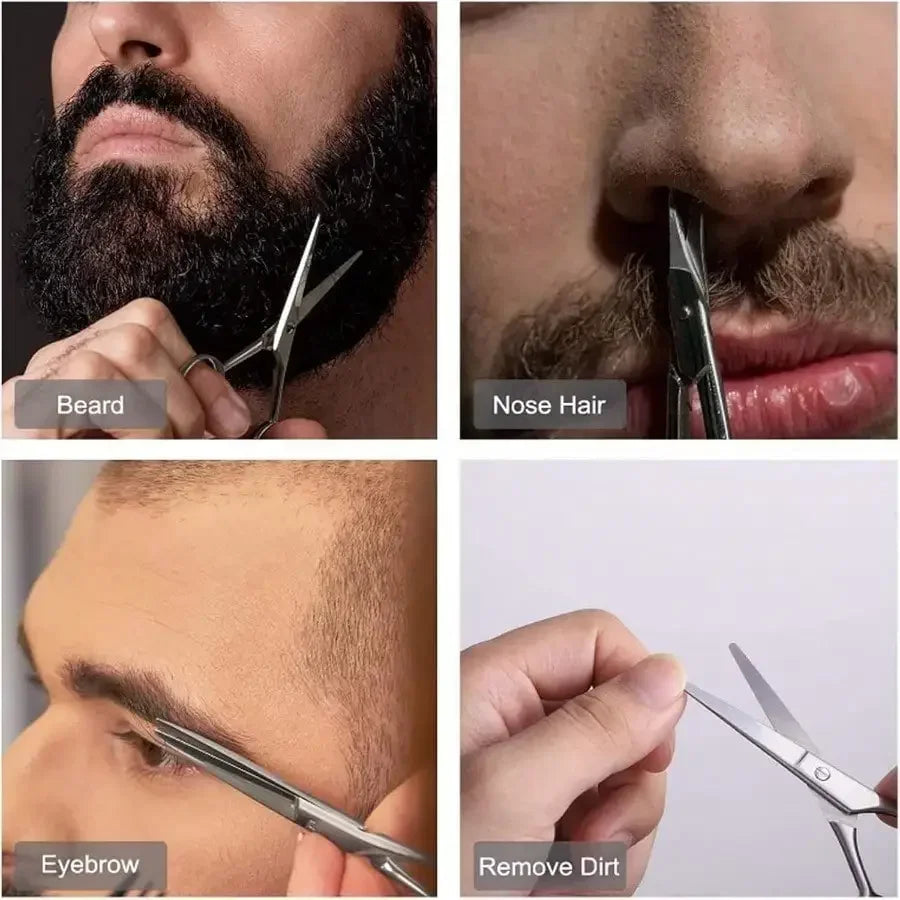 Men's Mustache Trimmer Scissors | Stainless Steel Grooming