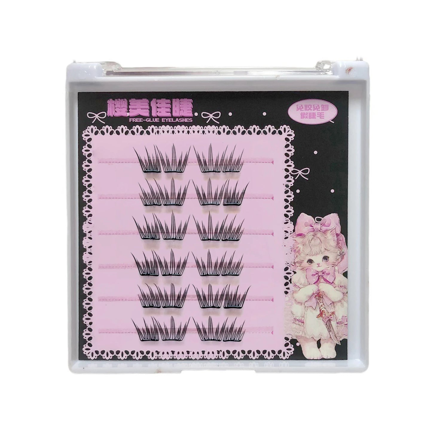 Korean Butterfly Cluster False Eyelashes – Natural Long & Thick