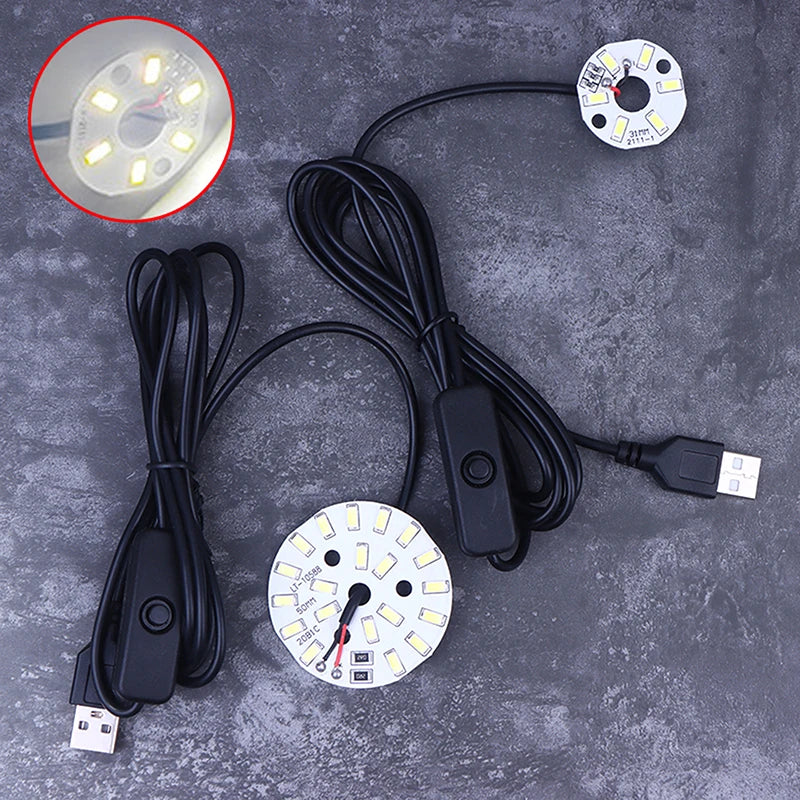 USB Plug Low Voltage DC 5V LED Light Source SMD 5730/2835 LED Light Beads Ring Chip With 1.5m Swtich Cable 3/5/10W White Light Peaceful Pleasures Health and Wellness