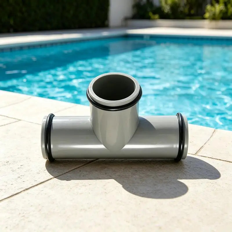1.25" Pool Hose Tee Adapter PVC T-Joint with Rubber O-Rings