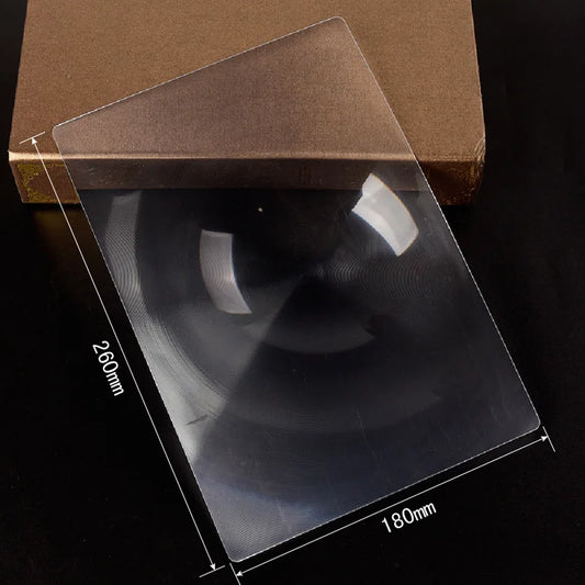 Square Fresnel Optical Lens 260Mmx180Mm A4 Ultra-Thin Full Page Reading Phone Magnifying Glass Lens Peaceful Pleasures Health and Wellness 3x