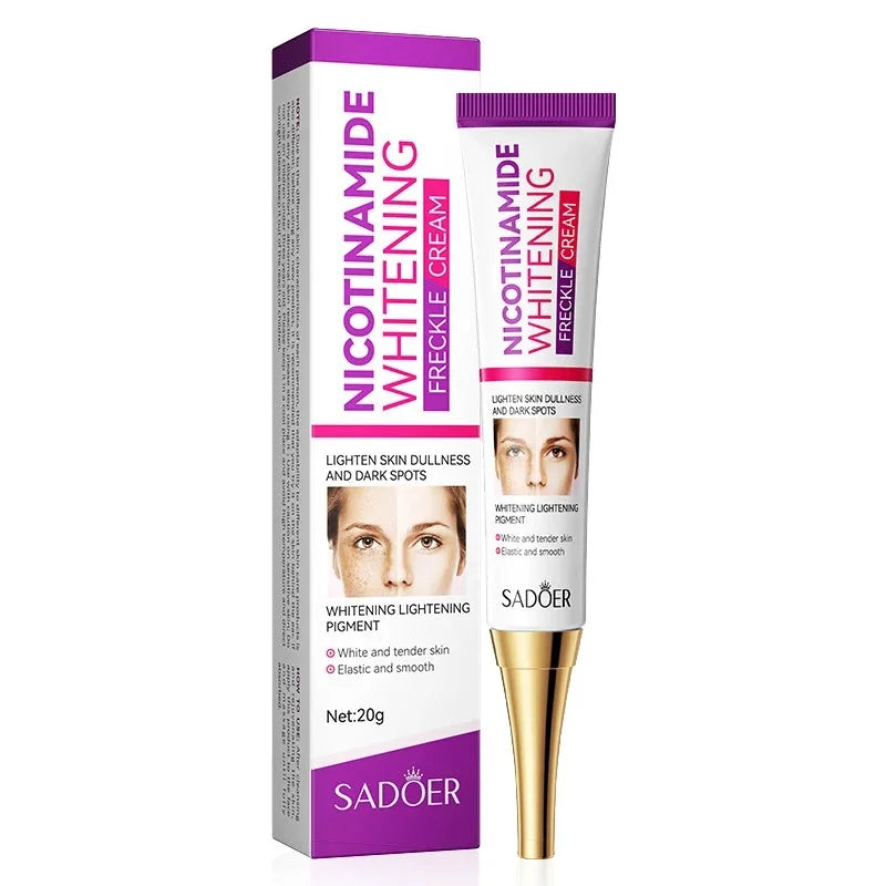SADOER Nicotinamide Remove Melasma Dark Spot Whiten Freckle Cream Lighten Melanin Brightens Skin Tone Moisturize Face Skin Care Peaceful Pleasures Health and Wellness 1pcs