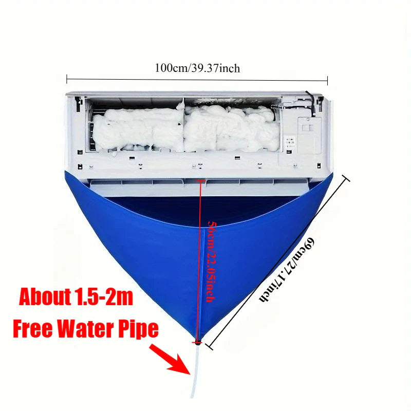 100cm PVC Air Conditioner Cleaning Cover Bag with Drain Pipe