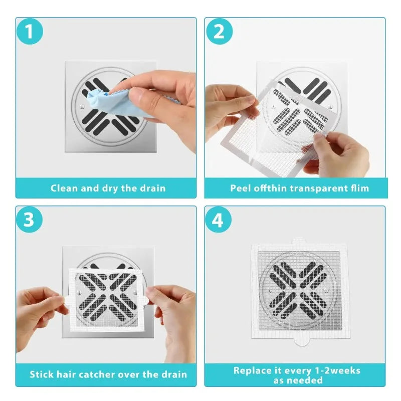 Disposable Drain Hair Catcher Filter Screen – 10–50 Pack