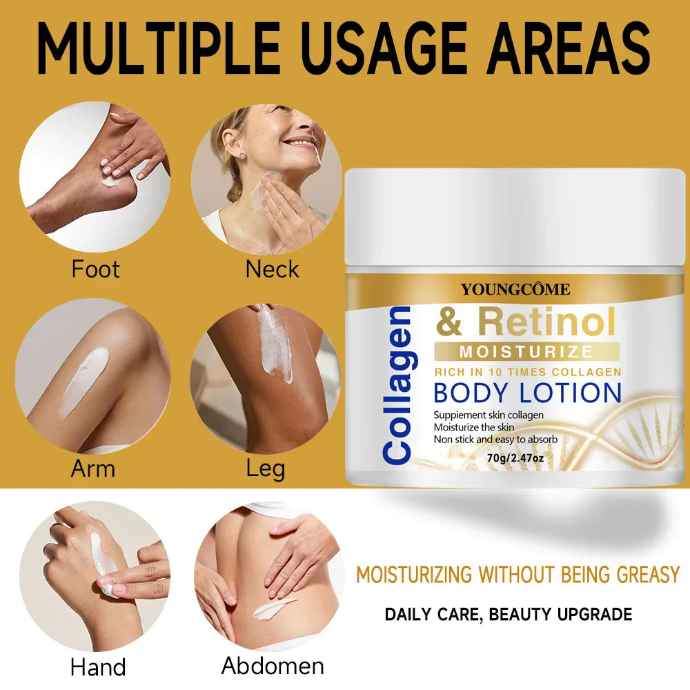 YOUNGCOME Collagen Retinol Face & Body Cream – Non-Greasy