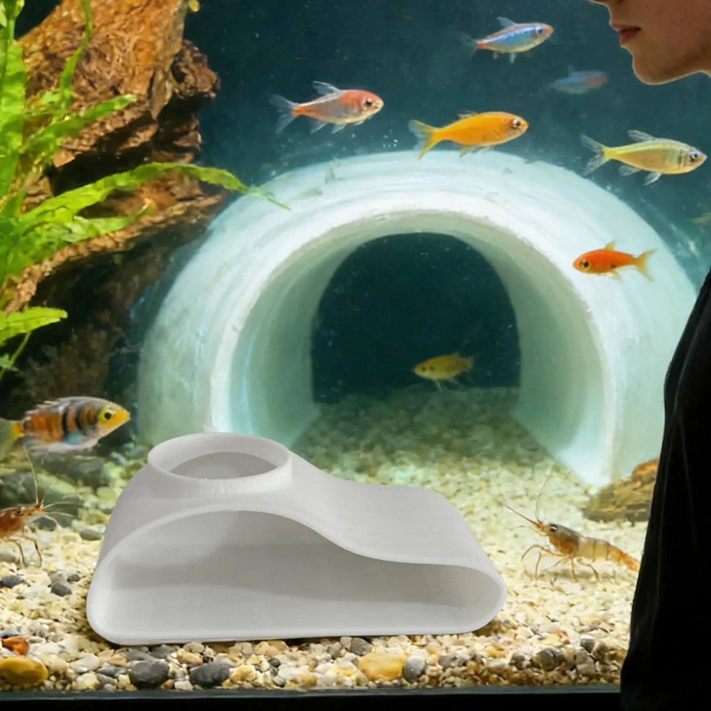 Aquarium Tunnel Cave | Shrimp & Loach Hide Fish Tank Decor Aquarium Cave Decor Peaceful Pleasures Health and Wellness