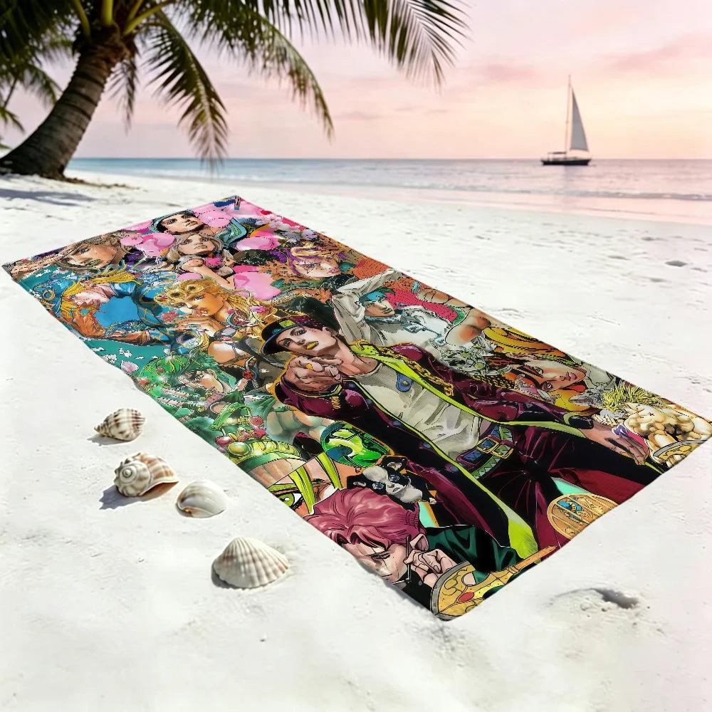 Cute Anime Quick-Dry Beach Towel | Soft, Lightweight Multi-Size Quick-Dry Beach Towel Peaceful Pleasures Health and Wellness