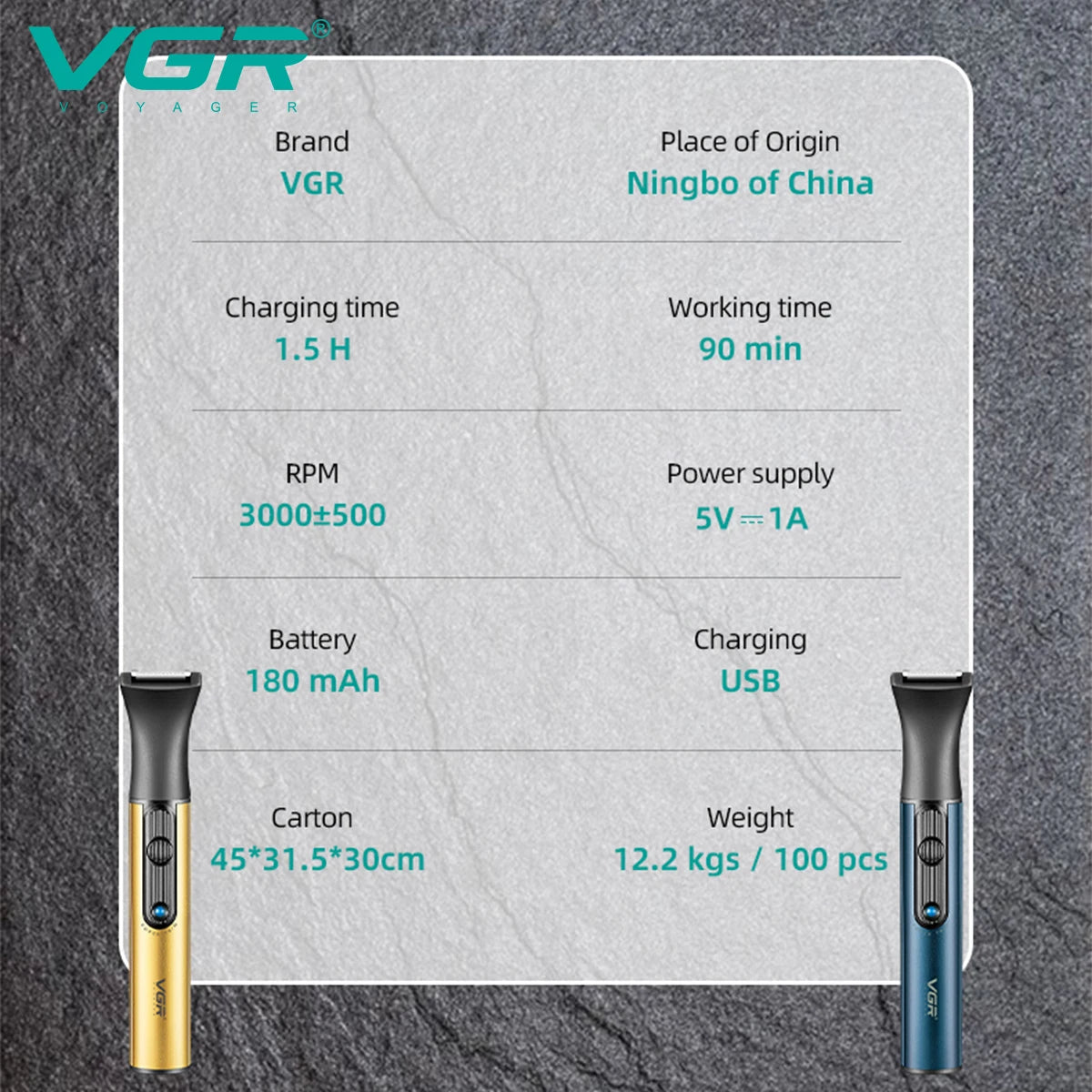 VGR 626 2-in-1 Convenient Hair Cleaning Set Men's Shaver Shaver Metal Nose Hair Trimmer Deep Cleaning Hair Trimmer Hair Removal Peaceful Pleasures Health and Wellness