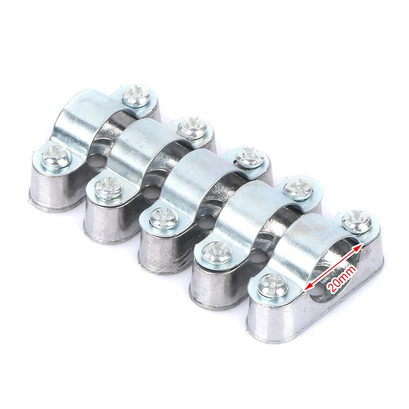 5Pcs Aluminum Alloy Pipe Clamp With Screw From The Wall Yards Away From The Wall Of The Card Card Line Pipe Clip 16 20 25 32mm Peaceful Pleasures Health and Wellness 20mm