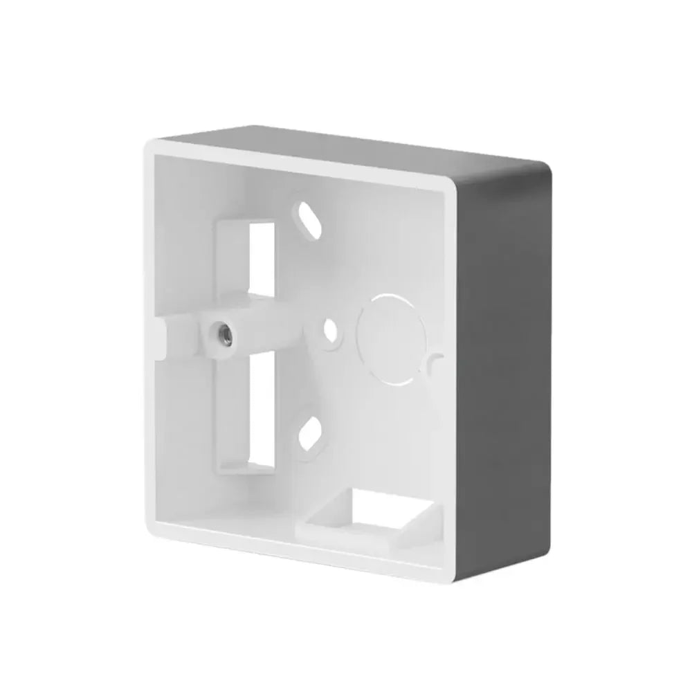 PVC Switch And Socket Apply On-Wall Mount 86 Type External Mounting Box Wall Surface Junction Box Switch Socket Box Peaceful Pleasures Health and Wellness grey-86x86x33mm