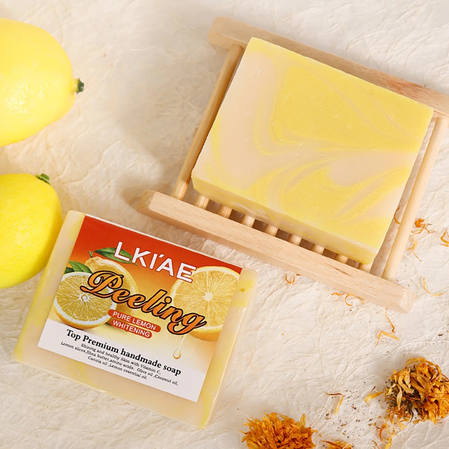 AILKE Lemon Brightening Soap Bar – Face & Body Cleanser 150g
