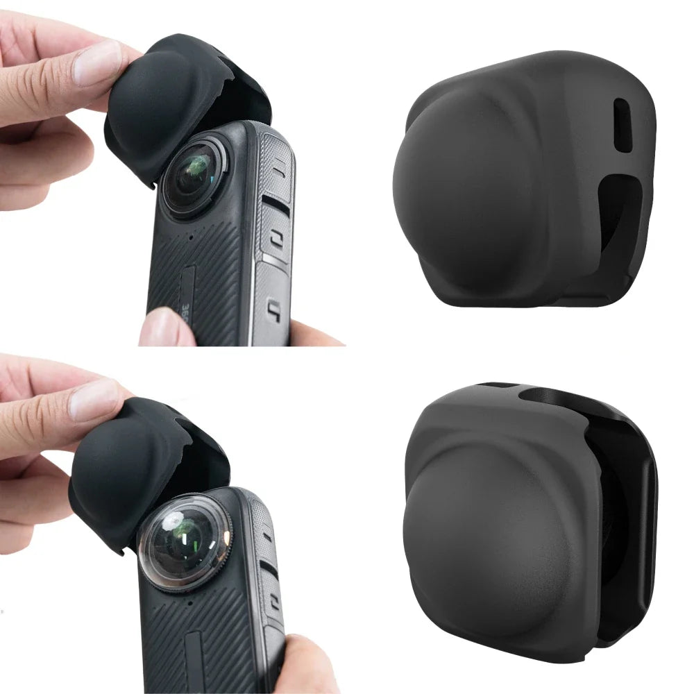 Silicone Desktop Stand & Lens Cover for Insta360 X4