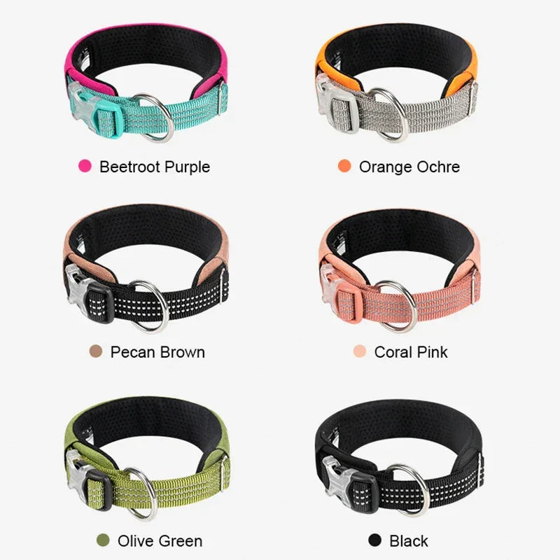 Truelove Pet Collar Reflective Multifunctional Personalized Dog Collar DuPont Soft Breathable Adjustable for Large Dogs TLC5611 Peaceful Pleasures Health and Wellness