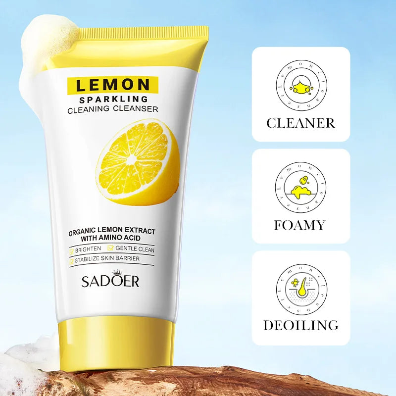 SADOER Peach Green Tea Lemon Face Wash – Deep Pore Cleanser