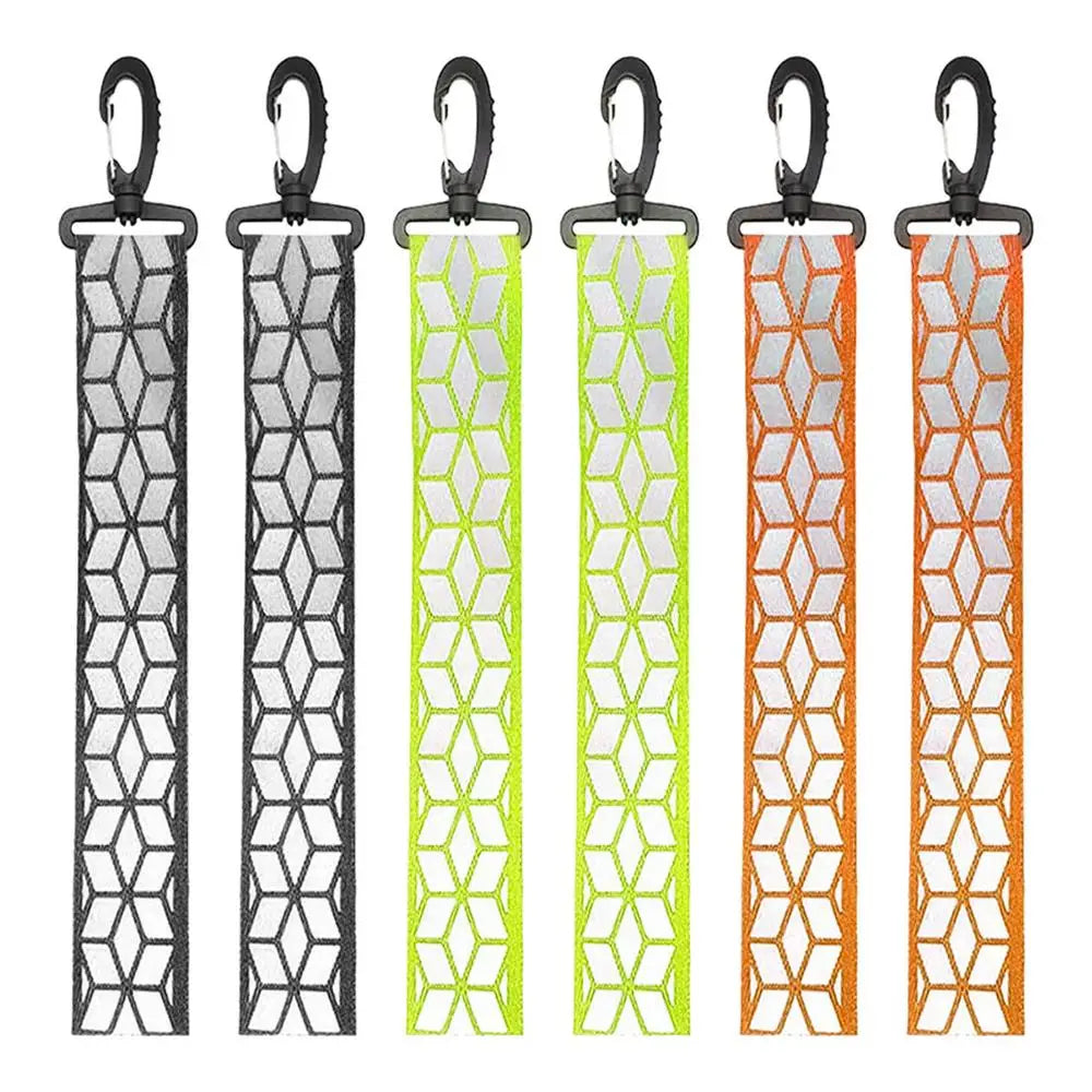 Reflective Safety Pendant Lightweight 360 Degree High-Visibility For Backpack & Keychain Outdoor Night Running Cycling Hiking Peaceful Pleasures Health and Wellness 6PCS
