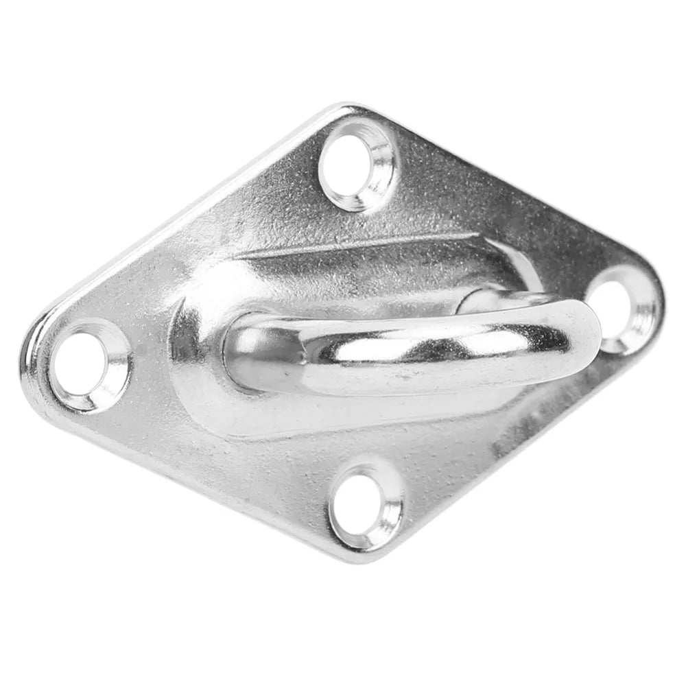 2 Set M8 Stainless Steel Hammock Hook Rhombic Base Plate Stainless Steel Suspension Ceiling Hook Silver Heavy Duty Wall Mount Peaceful Pleasures Health and Wellness