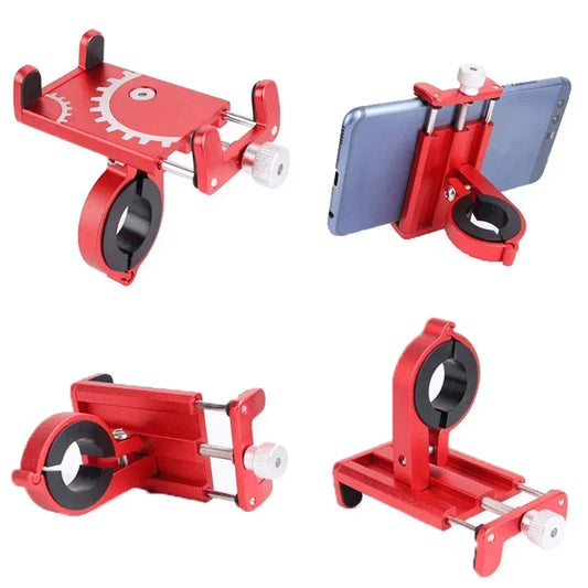 Metal Riding MTB Motorcycle Bicycle Phone Holder Aluminum Alloy Anti-slip Bracket Support GPS Clip Bike Phone Stand for iPhone Peaceful Pleasures Health and Wellness