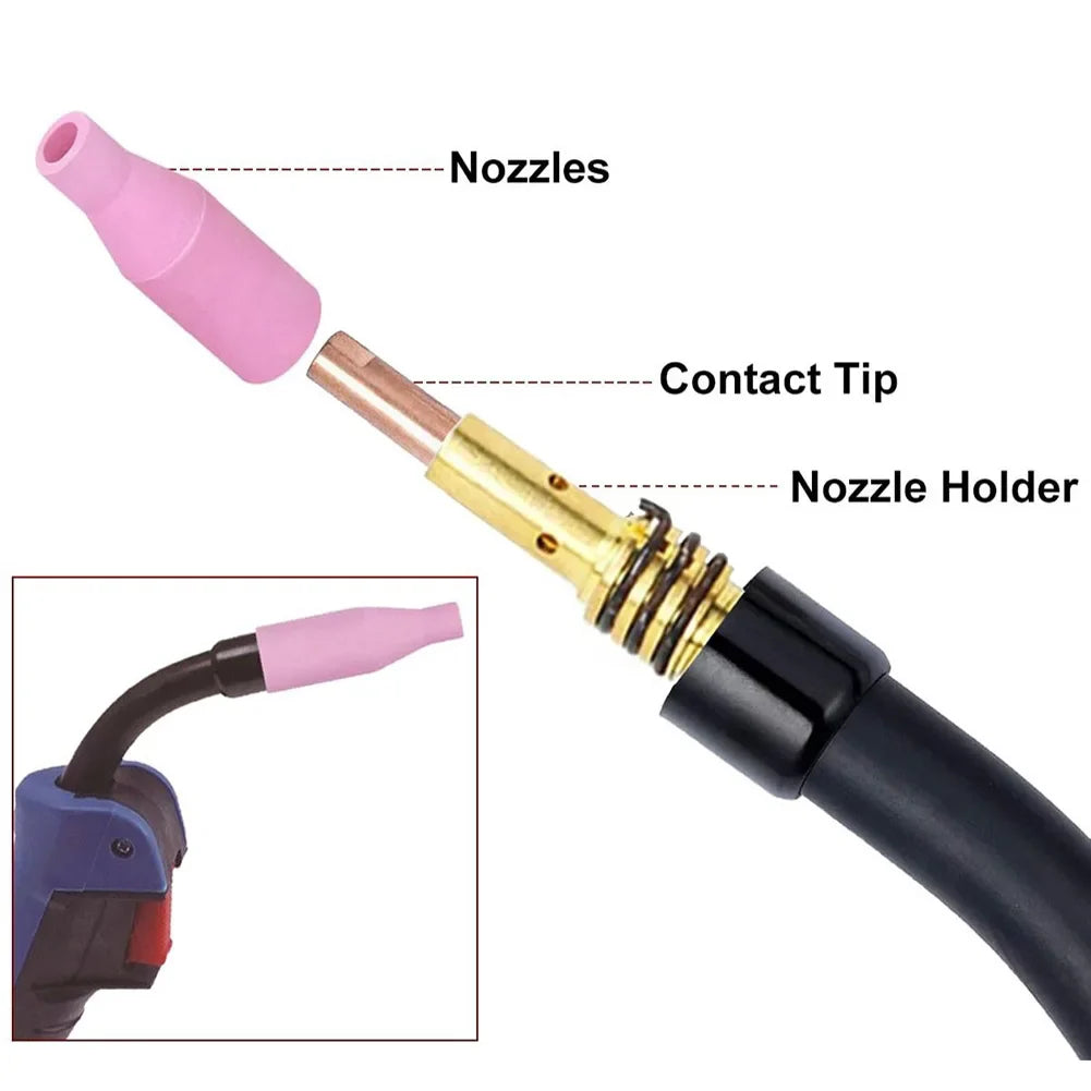 5-Pack MB15AK Ceramic MIG Welding Torch Nozzles | MB15 Tips