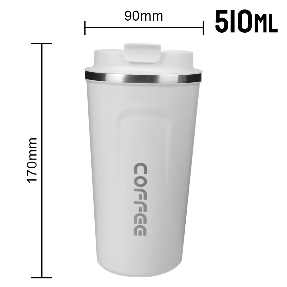 Stainless Steel Travel Thermos Mug 380/510ml – Leak-Proof