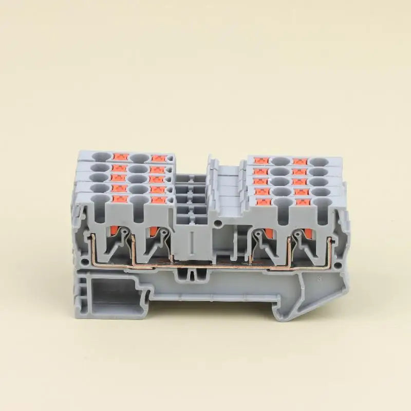 5-Pack PT2.5 QUATTRO Screwless Push-In Spring Terminal Block Terminal Block Connector Peaceful Pleasures Health and Wellness 5Pcs Gray