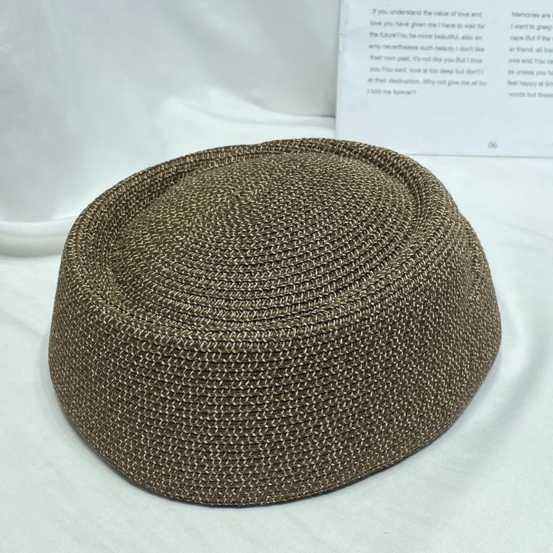 Women's Straw Beret Sun Hat | French Fedora Spring Summer Cap