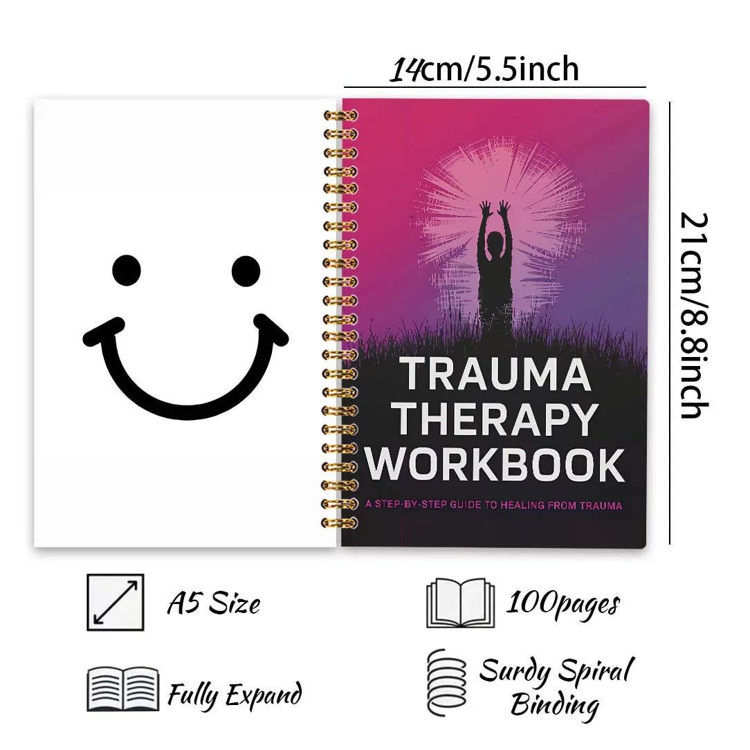 Trauma Therapy Workbook Emotional Healing Spiral Bound Journal Daily